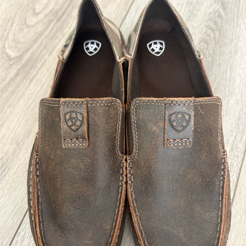 Ariat Men's Cruiser Rich Crown Casually Camo Shoes Slip-On Brown 41/8EE Wide - Picture 7 of 10